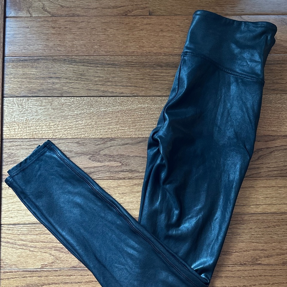 Spanx Black Faux Leather Leggings